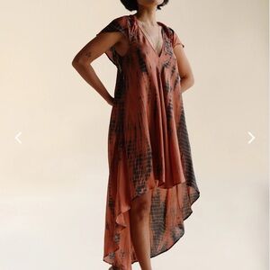 Fara Lana Silk High-Low Open Back Dress